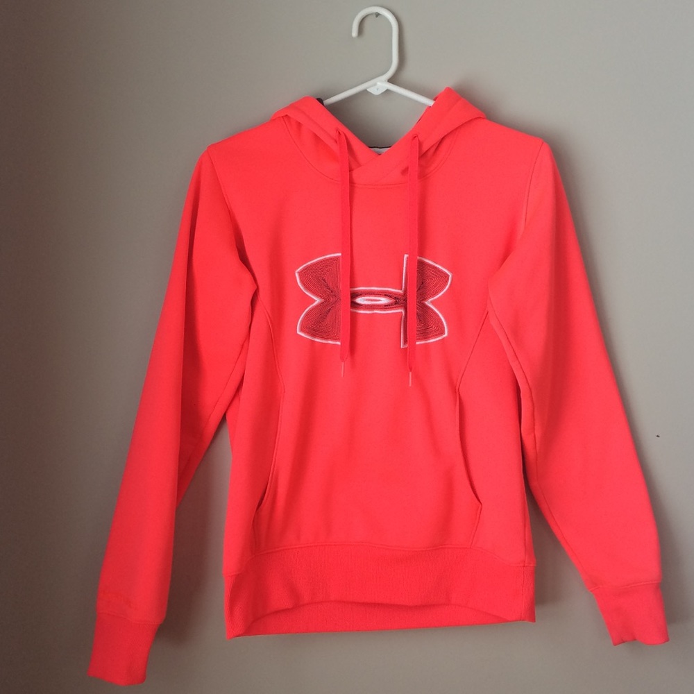Under Armour neon pink/salmon hoodie